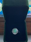 Uranium Glass 925 Silver Ring Adjustable