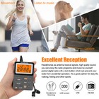 Mini Digital Am fm Pocket Radio Receiver Stereo Mp3 Player Lcd Usb Rechargeable