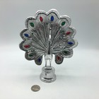 Peacock Figurine Decor Centerpiece Statue Vintage Metal Plastic Rk Cheapie