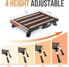 Rv Stool  Adjustable Height Folding Step Stool With Non-slip Surface Rubber Feet
