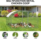 Metal Chicken Coop Dome Roof Large Walk-in Poultry Cage Chicken Pen With Cover