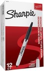 Sharpie 32701  Retractable Permanent Markers  Fine Point  Black  12 Count Box