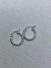 925 Sterling Silver Twisted Hoop Earrings Mexican Silver Textured Hoops