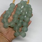1 Lbs  16mm-22mm  1 Strand  30 Beads  Green blue Sea Glass Beads   B35727