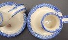 Vintage 2 Ceramic Taper Candle Holder Loop Finger Handle Apples Country Kitchen
