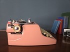 Rare  1957 Vintage Pink Royal Quiet Deluxe Portable Typewriter Free Shipping