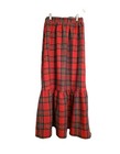 Cupshe Women s Plaid Holiday Christmas Maxi Skirt With Ruffles Size Medium Nwt