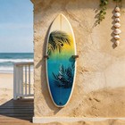 Wood Surfboard Wall Mount Rack  Vertical Surf Board Storage Stand  Premium Wood