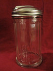 Vtg  Ribbed Clear Glass metal Lid  Sugar Shaker  9-1521 B Chicago