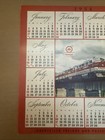 1954 Monon Railroad Vintage Calendar Hoosier Line  works In 2027  Vintage 7   x7   