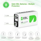 Ebl 9v Rechargeable Ni-mh Battery 150mah 9-volt Lot