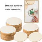 60 Pack 3 Inch Wood Circles For Crafts Unfinished Wood Rounds Wooden Cutouts For