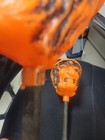 Vtg 1960s Halloween Bayshore Blow Mold Orange Witch Wood Handle Rattle Maraca