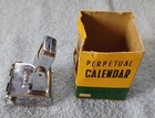 Desktop Perpetual Flip Calendar Chrome Silver Tone By Star Lite Vintage