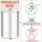 1 Pcs Clear Glossy Glass Lamp Shade 1-5 8   1 65   Fitter