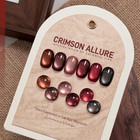 Red Cat Eye Gel Nail Polish Set With Magnet  6 Colors Dark Red Burgundy Brown Gl
