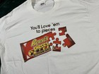 Vintage Reese   s Pieces Candy T Shirt Men   s Large White Anvil Rare