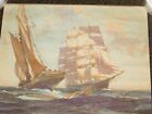 Vintage 1948 Large 34  X 20 1 2  Agrico Sailing Ships Fertilizer Calendar