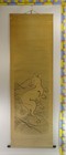 Ik782 Japanese Scroll White Fox Art     Mythical Creature Wall Hanging From Japan
