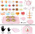 Tea Party Set For Little Girls  49pcs Princess Tea Time Toys Including Tea Set D