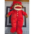 Sock Monkey    Plush Dan Dee Collector s Choice Red Pajamas Nightcap 15  Stuffed