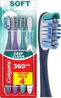 360 Deep Clean Soft Toothbrush 4 Count Floss Tip Bristles Tongue Cleaner