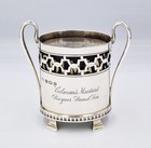 Rare Sterling Silver Colmans Bazaar Fund Mustard Tin Stand Birmingham 1912