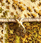 Carpet Handbag Purse Envelope Gold Green Retro 1960s 1970s Mid Century Vintage