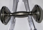 Hammered Baby Rattle Dumbbell Style Silver Plate Baby Gift 4    Vintage