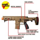 Emerbu Pdx  tan  Gel Ball Blaster Metal Gearset 11 1v Battery Semi   Fully Auto