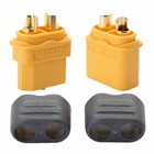 10 Pairs Amass Xt60h Connector Plug 3 5mm Gold Plated Plug Yellow Lipo W  Caps