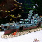 Aquarium Resin Sunken Pirate Ship Multifunction Warship Ornament For Fish Rest