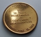 Vintage Atlantic Iowa 100 Year 1868-1968 50 Cent Token Medal Uncirculated