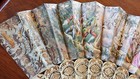 Antique French Hand Painted Fan Handmade Carved - Gorgeous Detail And Coloring
