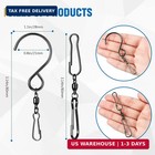 30 Pcs Wind Spinner Swivel Hooks 360 Degree Rotating black