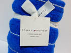 Nwttommy Hilfiger 2 Piece Absorbent Cotton Hand Towel Set Blue With White Stripe