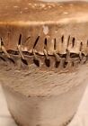 Antique Drum Hair On Hide Leather Or Great Accent Piece   Table