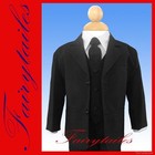 Boy Black Formal Tuxedo Tux Suit W tie Choice Of Sizes