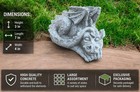Small Concrete Dragon Statue Garden Decor Outdoor Fantasy Dragon Figurine