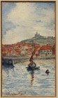Very Old Drawing Claude Monet Watercolor Picasso Van Gogh Renoir Era Antique Xix