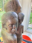 Deal - Antique African Tribal Family Wood Carving  Statue