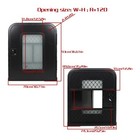 Passenger Rv Entry Door Radius Corners Screen Door Window 30x36 Black
