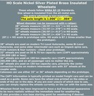 Intermountain 40052 All Brass Insulated 33  Semi-scale Metal Wheel Sets 12 Pk Ho