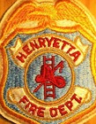 Gemsco Nos Vintage Patch Fire Department Henryetta Ok - Original 1976 Mint