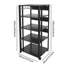 Freestanding Audio Rack Av Tower Media Stand 5-tier Electronics Equipment Shelf