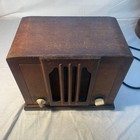 Vintage Vacuum Tube Radio Tested Working Missing Back Cover