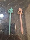 Lot Retro Plastic Barware Cocktail Swizzle Sticks Picks Appetizer Forks Mermaids