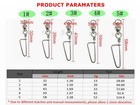 20 60 100pcs Fishing Ball Bearing Swivel W  Coastlock Snap Welded Ring Size1 -5 