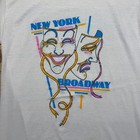 Vintage 80s New York Broadway Musical Happy Sad Mask Shirt Size Medium