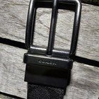 Coach Signature Black gray Men s Dress Belt 42 Regular 1 5in Adjustable